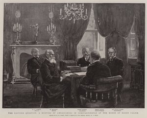 De Oosterse Kwestie, een Bijeenkomst van Ambassadeurs in Constantinopel bij het Huis van Baron Calice